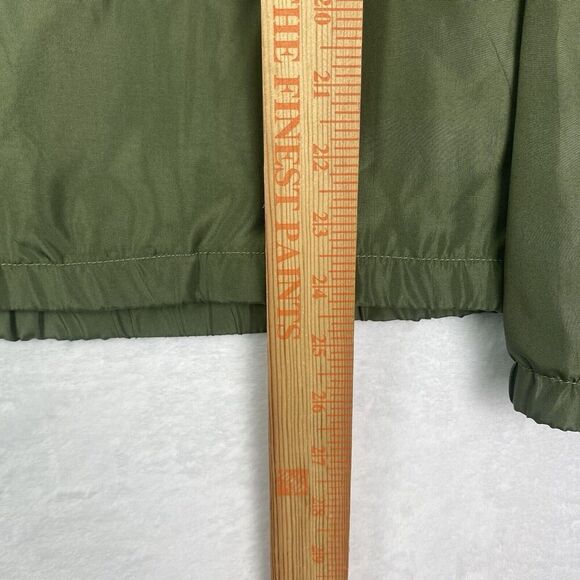 JEM Nasa Windbreaker Youth Extra Large Green Hooded Kangaroo Lightweight Pocket - Picture 6 of 7